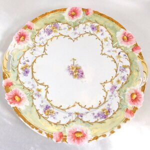 Unmarked Tray with Dimensional Flower Details # 25015